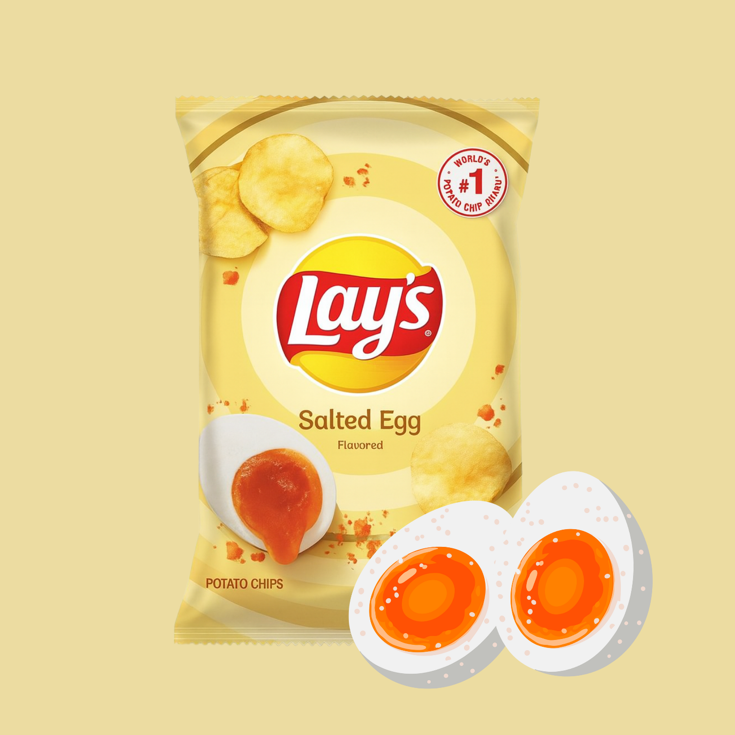 [SINGLE BUNDLE] LAY'S Salted Egg 50G X 6 (PACKETS)