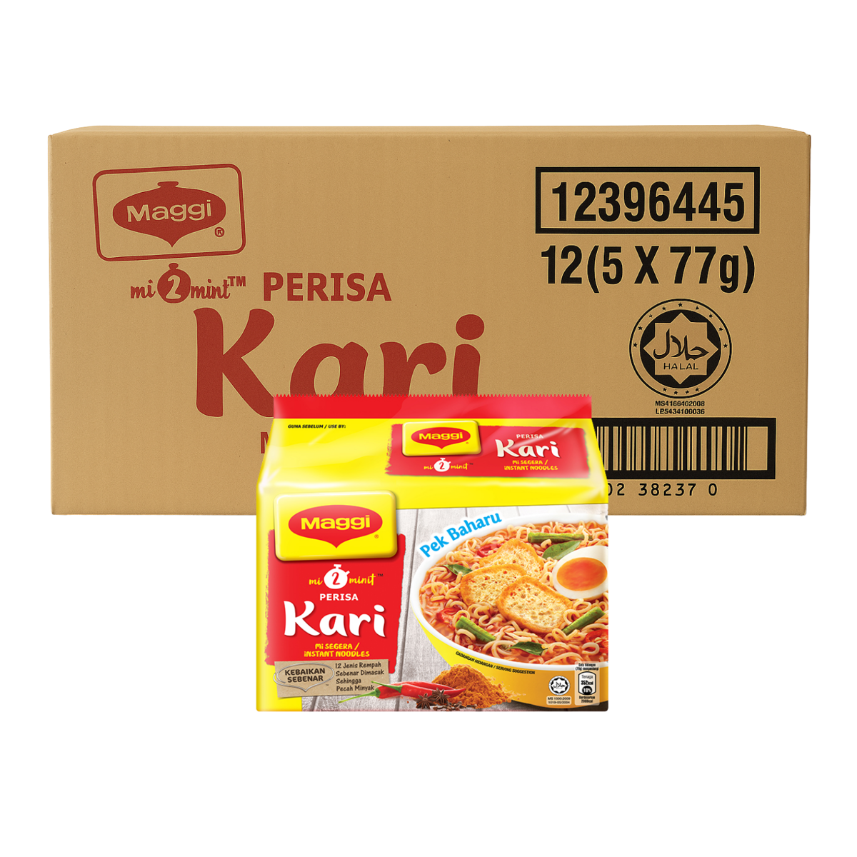 MAGGI Noodles Curry Flavour 12 X 5 X 77G (60 PACKETS)