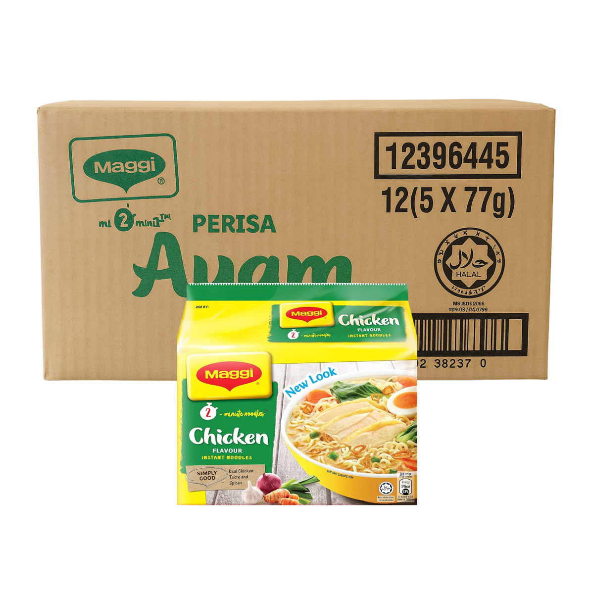 MAGGI Noodles Chicken Flavour 12 X 5 X 77G (60 PACKETS)