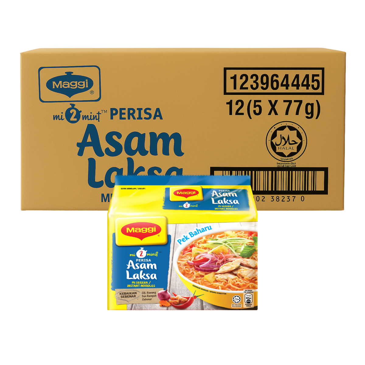 MAGGI Noodles Asam Laksa Flavour 12 X 5 X 77G (60 PACKETS)