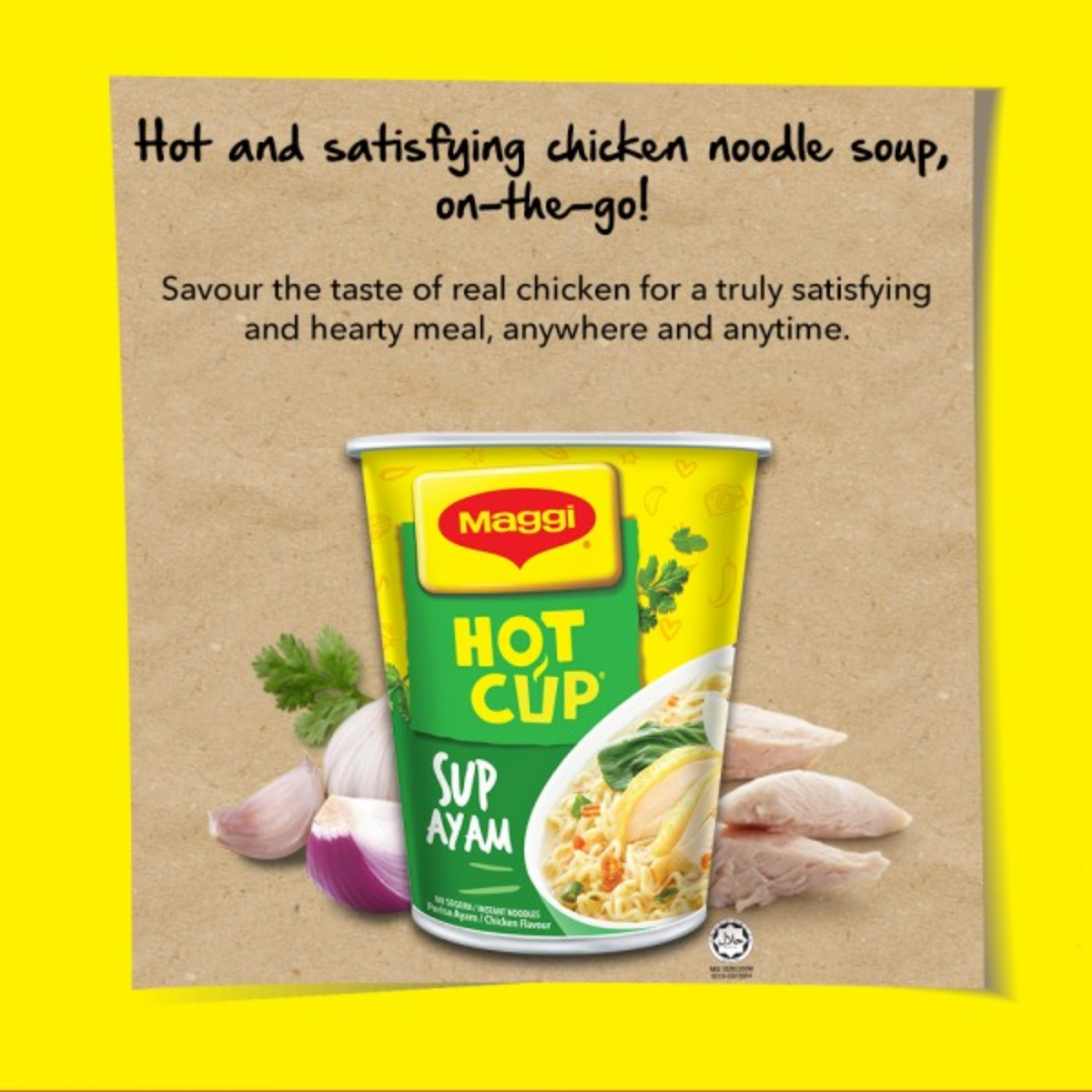 [TRIPLE PACK] MAGGI Chicken HOT CUP Noodles 61G X 6 X 3 (CUPS)