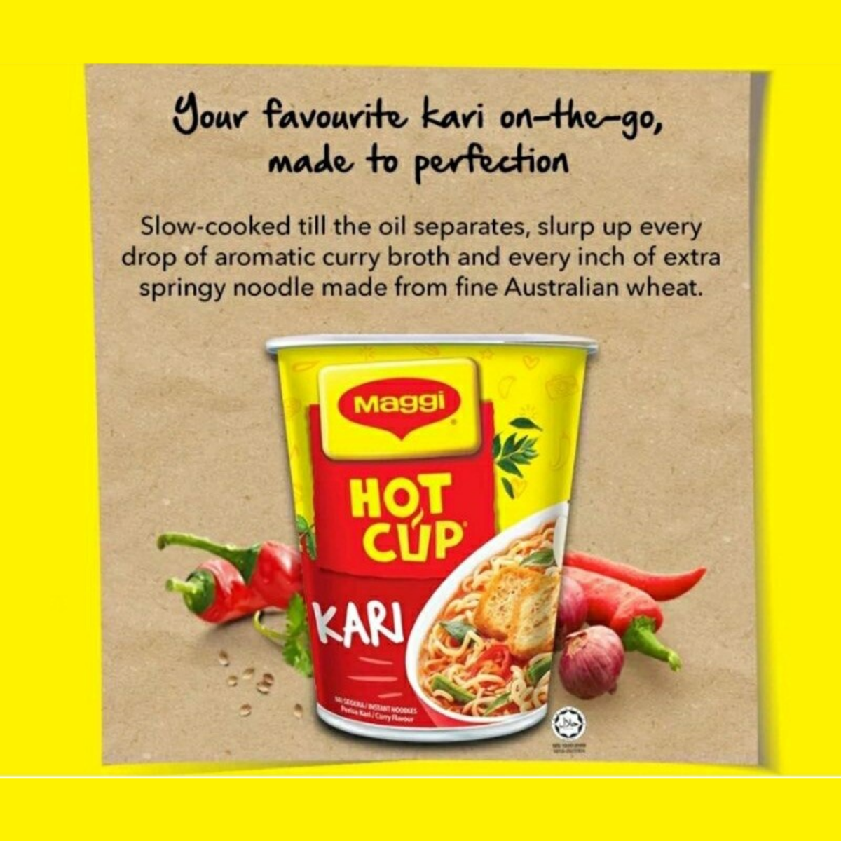 [TRIPLE PACK] MAGGI Curry HOT CUP Noodles 59G X 6 X 3(CUPS)