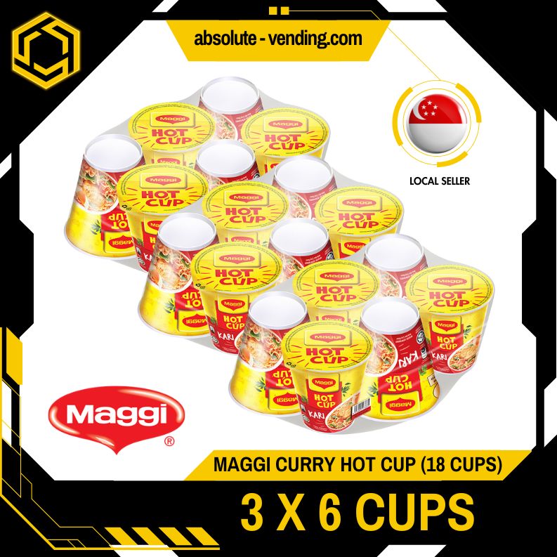 [TRIPLE PACK] MAGGI Curry HOT CUP Noodles 59G X 6 X 3(CUPS)