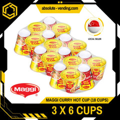 [TRIPLE PACK] MAGGI Curry HOT CUP Noodles 59G X 6 X 3(CUPS)