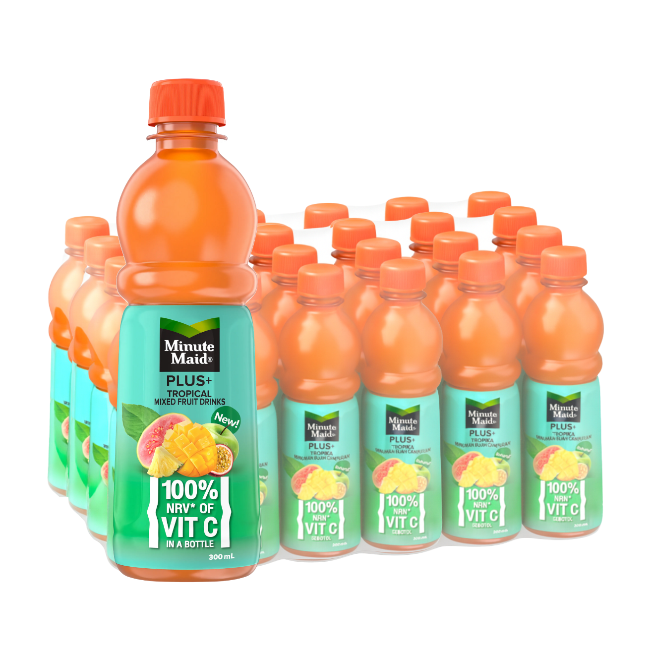 MINUTE MAID Plus Tropical 300ML X 24 (BOTTLE)