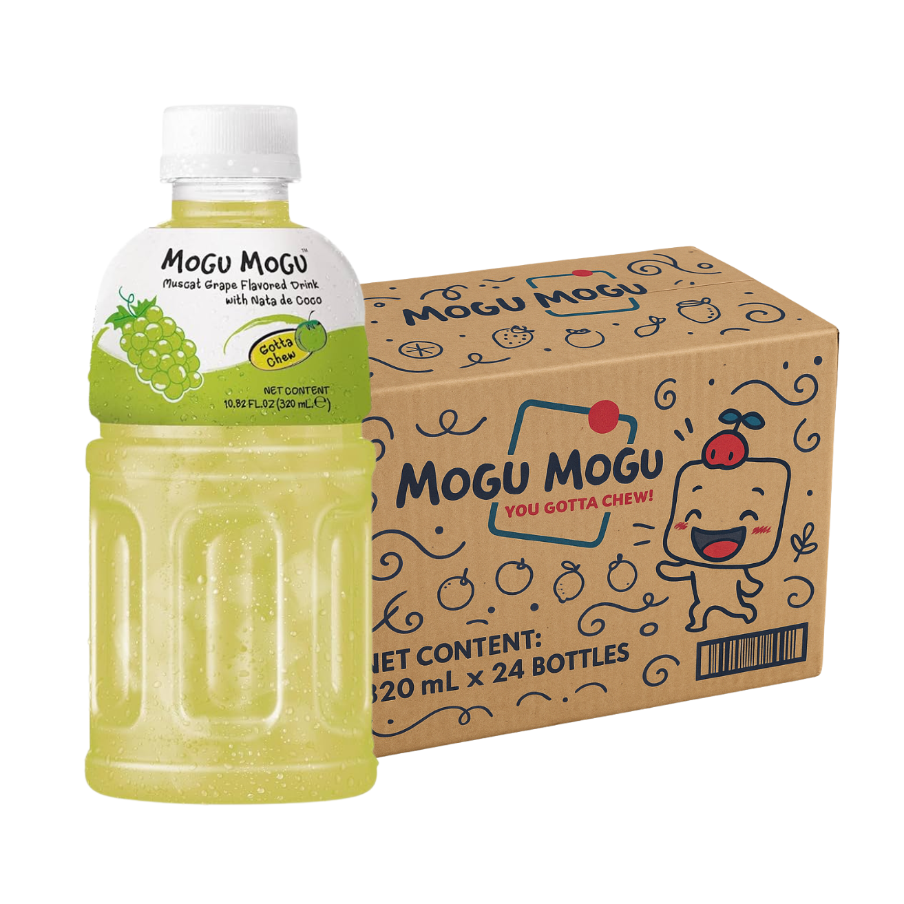 MOGU MOGU White Grape 320ML X 24 (BOTTLE)