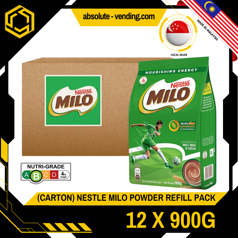 [CARTON] NESTLE Milo Powder Refill 900G X 12 (PACKETS)