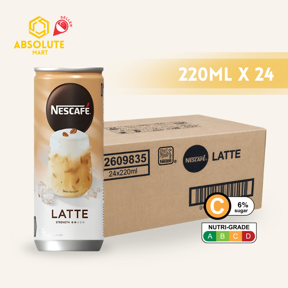 NESTLE Nescafe Latte RTD Kopi Susu 220ML X 24 (CAN)