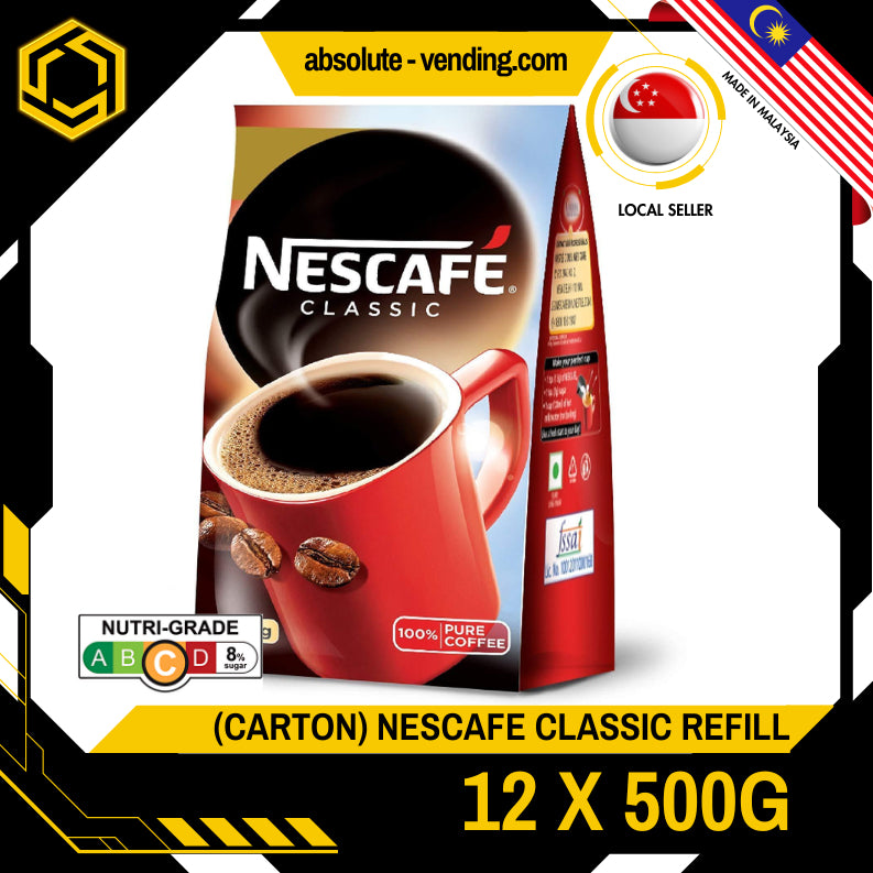 [CARTON] NESCAFE Classic Refill Pack 12 PACK X 500G (PACKETS)