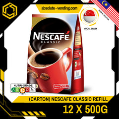 [CARTON] NESCAFE Classic Refill Pack 12 PACK X 500G (PACKETS)