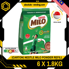 [CARTON] NESTLE MILO Powder Refill Pack 1.8KG X 6 (PACKETS)