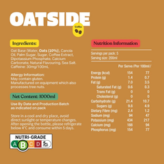 OATSIDE Coffee Latte Edition Oat Milk 1L X 6 (TETRA)