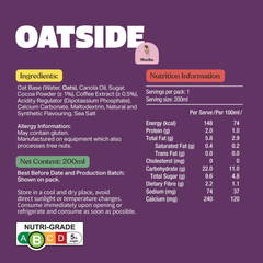 [SCREW CAP] OATSIDE Mocha Edition Oat Milk 200ML X 24 (TETRA)