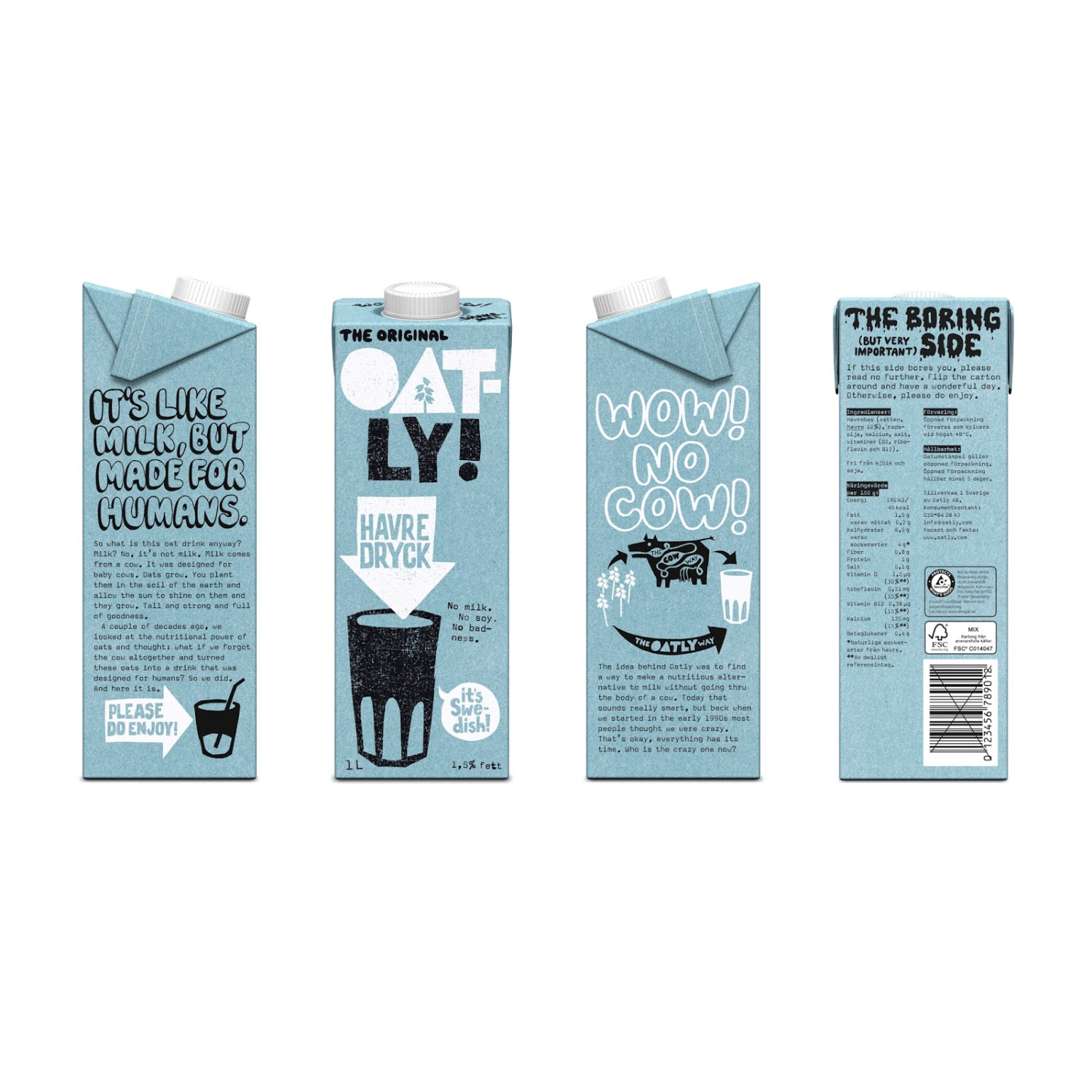 OATLY Enriched Semi Oat Milk 1L X 6 (TETRA)