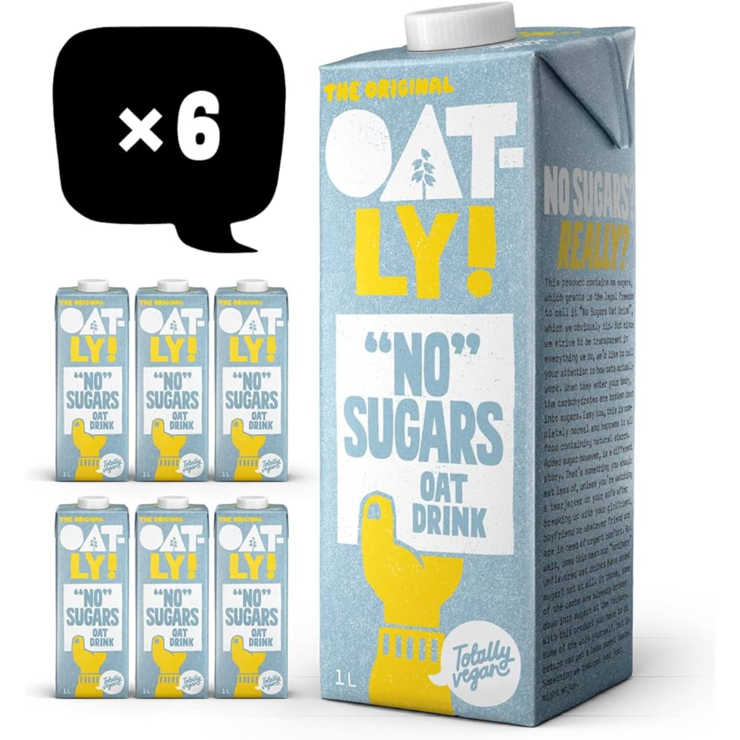 OATLY Original NO SUGAR Oat Milk 1L X 6 (TETRA)