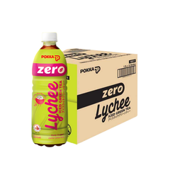 [BCRS] POKKA Lychee Green Tea Zero 500ML X 24 (BOTTLE)