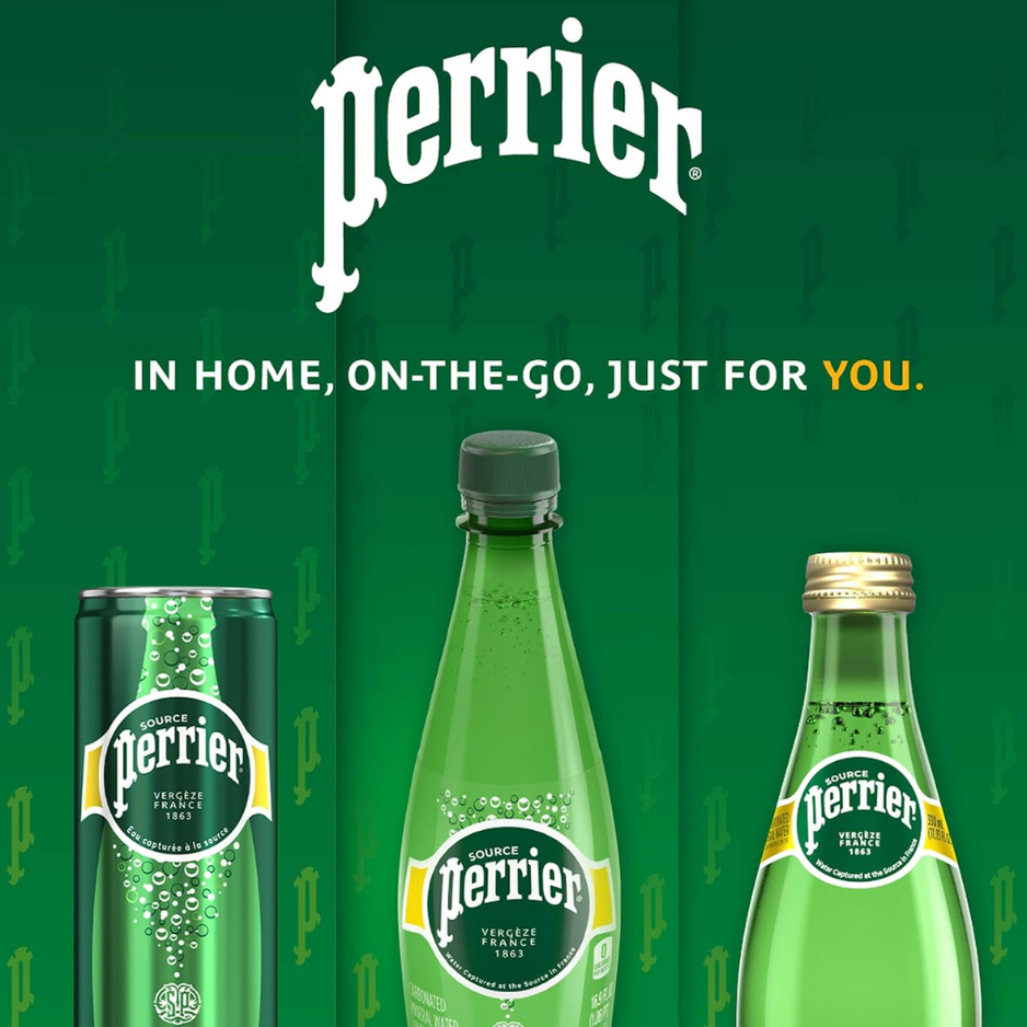 [CARTON] PERRIER Original Sparkling Mineral Water 1L X 12 (PLASTIC BOTTLES)