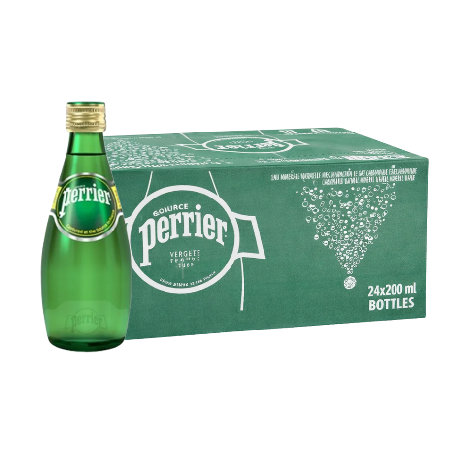 PERRIER Original Sparkling Mineral Water 200ML X 24 (GLASS)