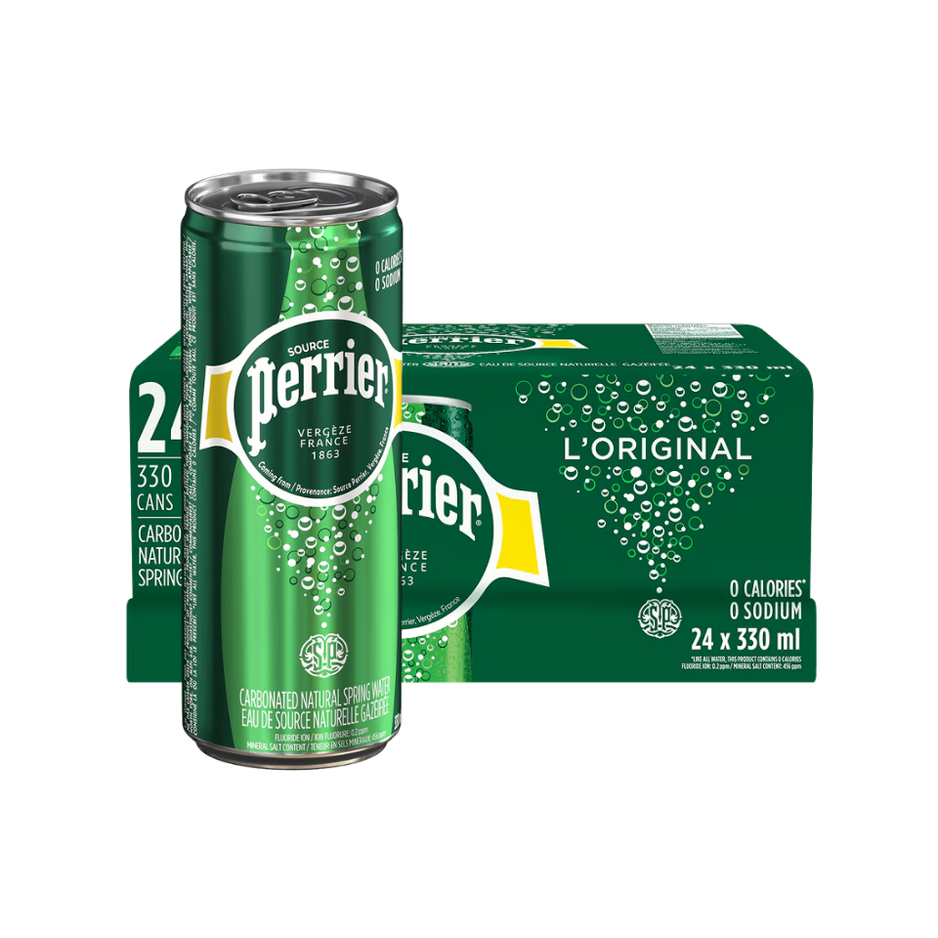 [CARTON] PERRIER Original Sparkling Mineral Water 330ML X 24 (CAN)