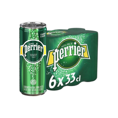 [SINGLE PACK] PERRIER Original Sparkling Mineral Water 330ML X 6 (CAN)