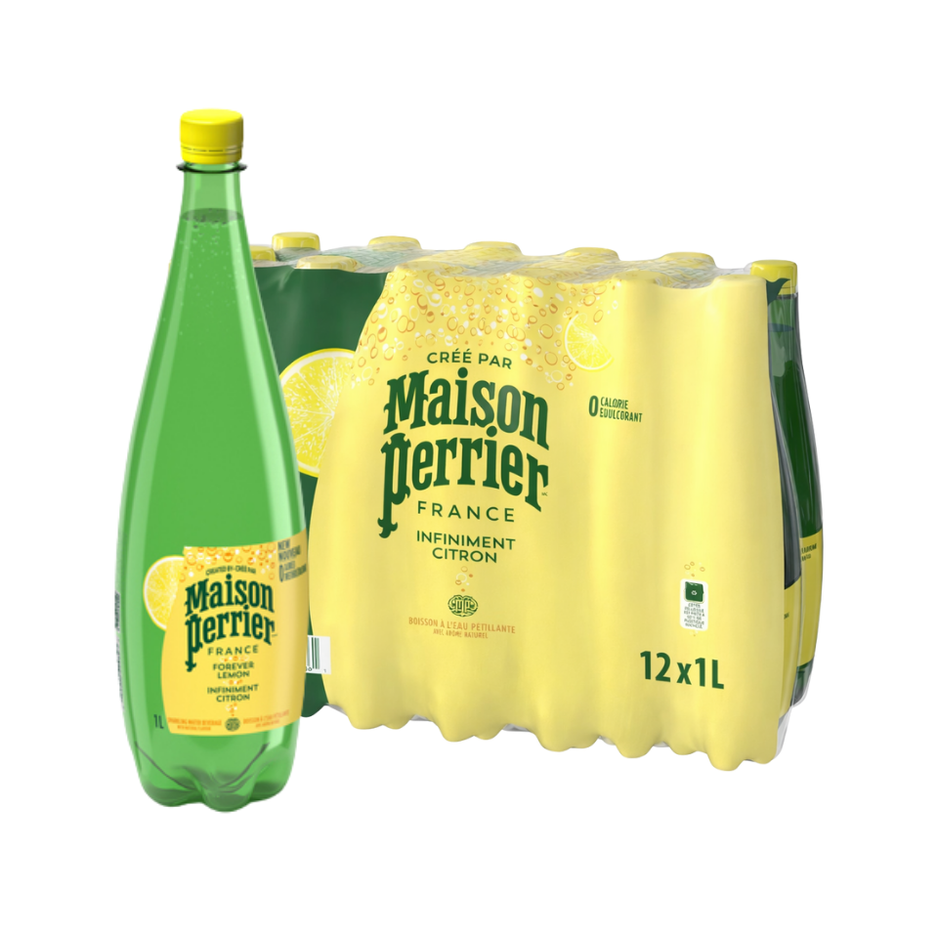 [CARTON] MAISON PERRIER Lemon Sparkling Mineral Water 1L X 12 (BOTTLE)
