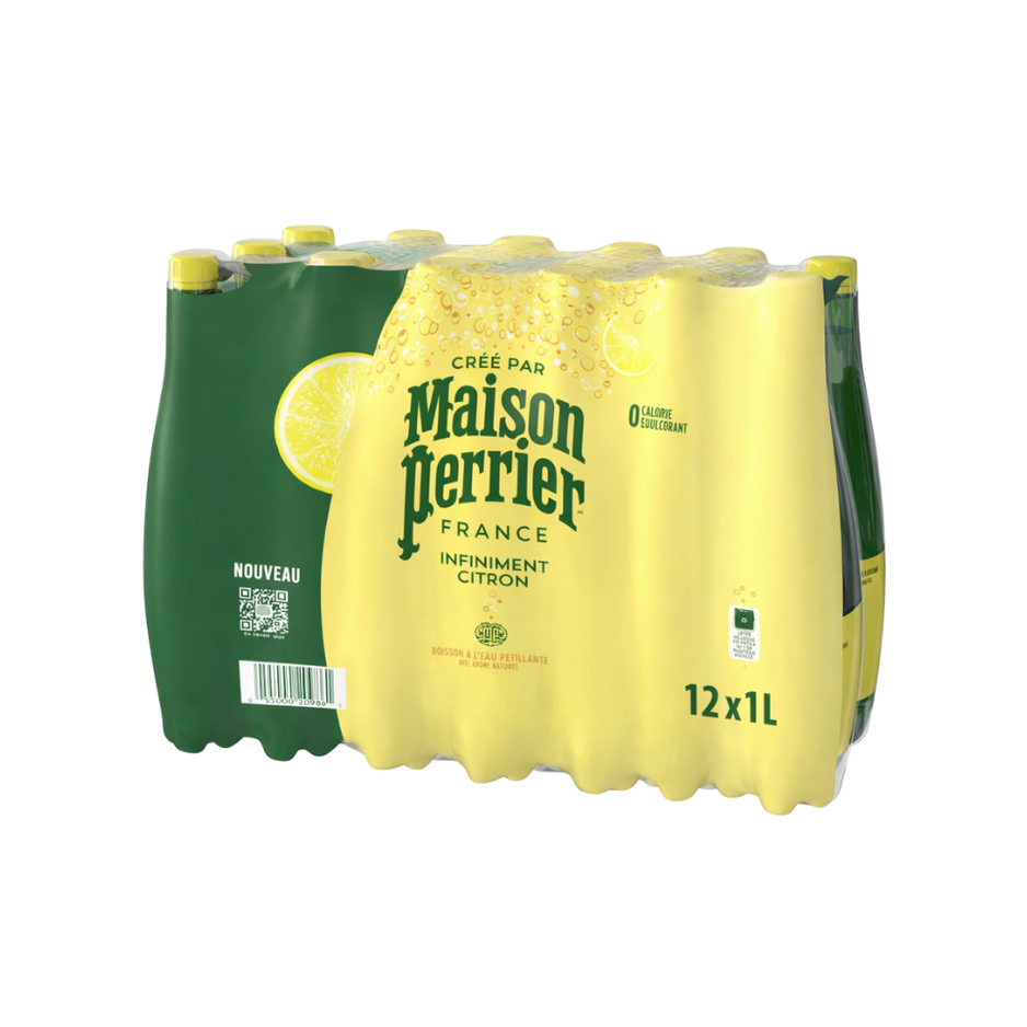 [CARTON] MAISON PERRIER Lemon Sparkling Mineral Water 1L X 12 (BOTTLE)