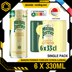 [SINGLE PACK] PERRIER Maison Lemon Sparkling Mineral Water 330ML X 6 (CANS)