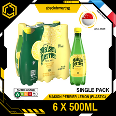 [SINGLE PACK] PERRIER Lemon Sparkling Mineral Water 500ML X 6 (BOTTLE)