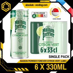 [SINGLE PACK] PERRIER Maison Lime Sparkling Mineral Water 330ML X 6 (CANS)