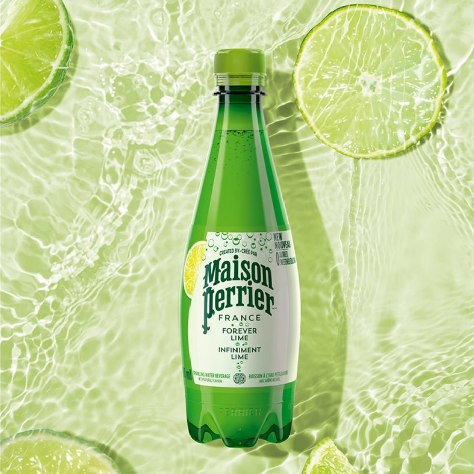 [CARTON] PERRIER Lime Sparkling Mineral Water 500ML X 24 (PLASTIC BOTTLES)