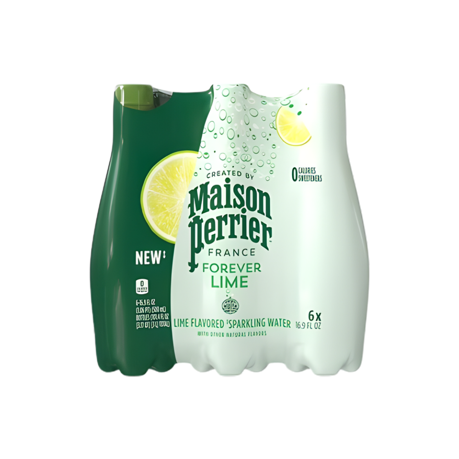 [SINGLE PACK] PERRIER Lime Sparkling Mineral Warer 500ML X 6 (BOTTLE)