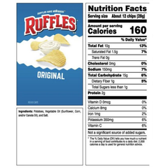 [CARTON] RUFFLES Original 170G X 15 (PACKETS)