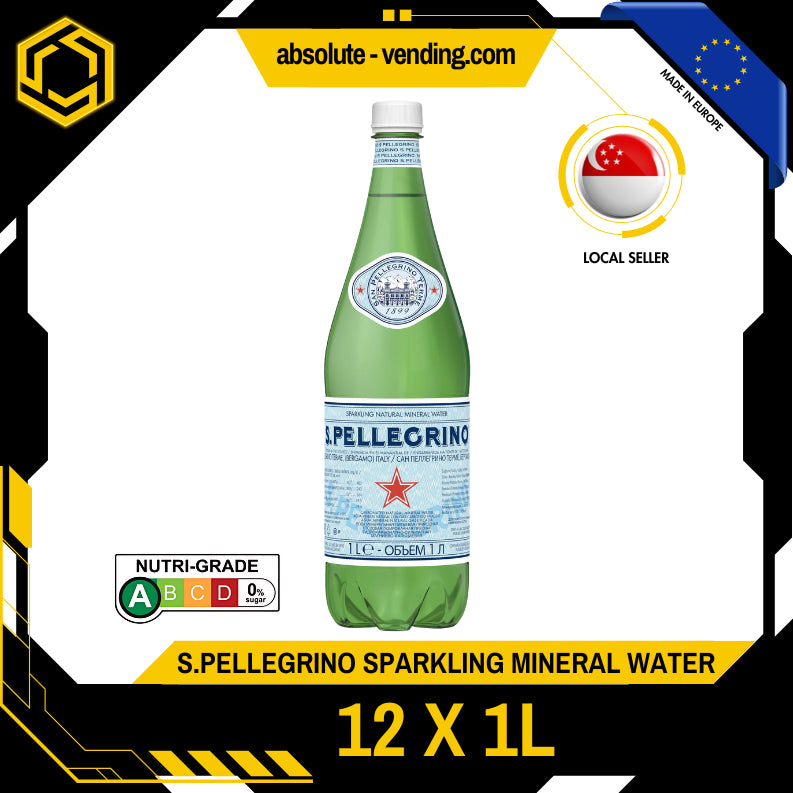 [CARTON] SAN PELLEGRINO Sparkling Mineral Water 1L X 12 (P.E.T BOTTLE)