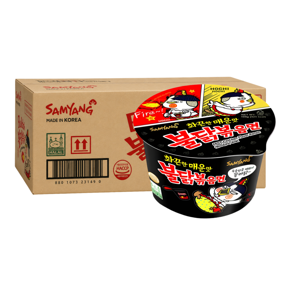 [CARTON] SAMYANG Hot Chicken Ramen 105G X 16 (BOWL)