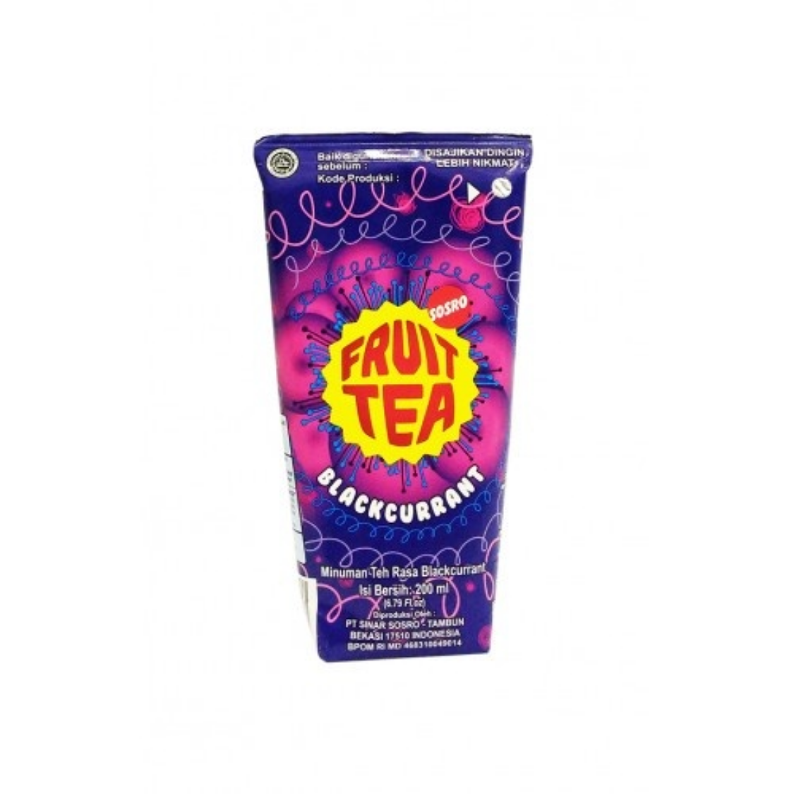 SOSRO Slushy Blackcurrant Fruit Tea 200ML X 24 (TETRA)