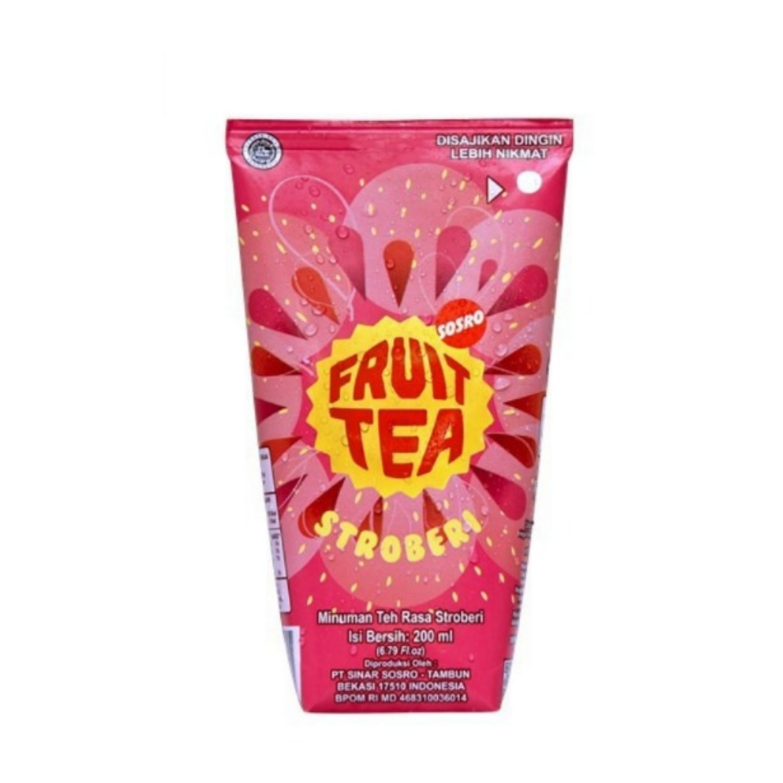 SOSRO Slushy Strawberry Fruit Tea 200ML X 24 (TETRA)