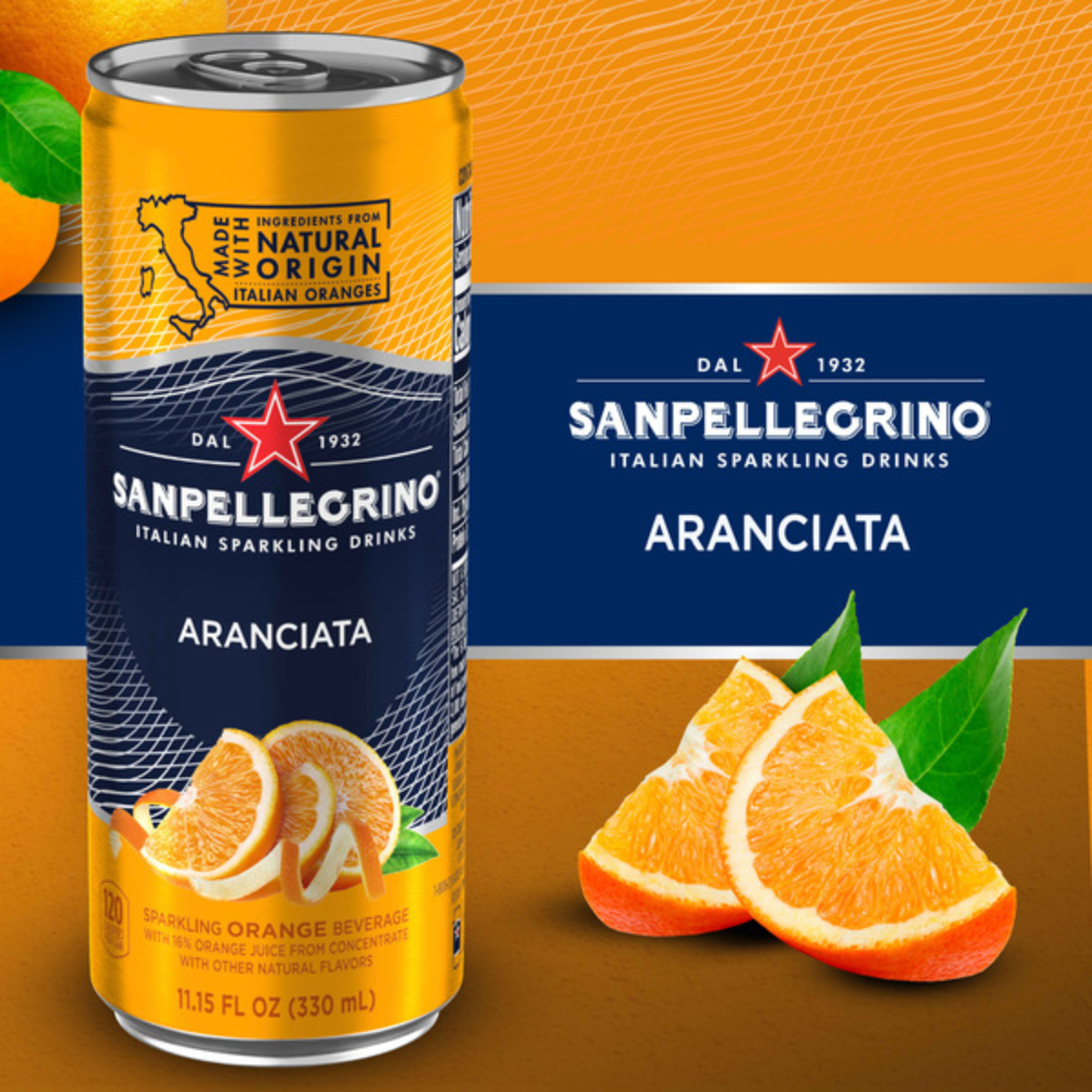 [CARTON] SAN PELLEGRINO Aranciata Sparkling Beverage 330ML X 24 (CAN)