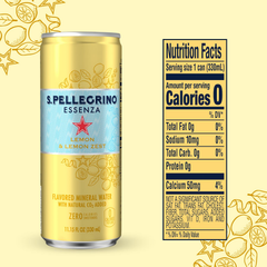 [SINGLE PACK] SAN PELLEGRINO Essenza Lemon & Lemon Zest 330ML X 6 (CAN)