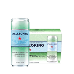 [SINGLE PACK] SAN PELLEGRINO Natural Sparkling Mineral Water 330ML X 6 (CAN)