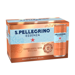 [SINGLE PACK] SAN PELLEGRINO Essenza Peach & Orange Melon 330ML X 6 (CAN)