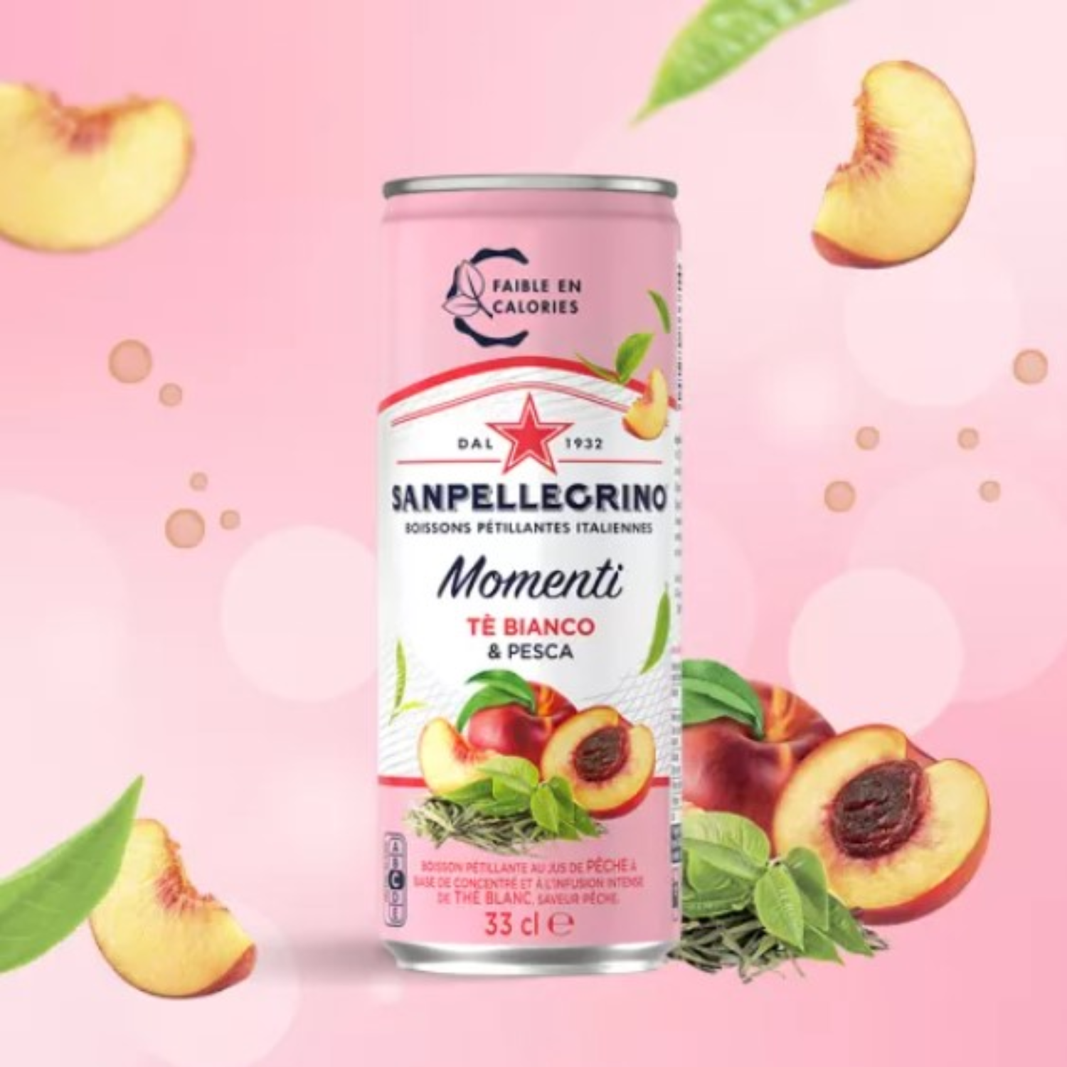 [SINGLE PACK] SAN PELLEGRINO Momenti Peach White Tea 330ML X 6 (CAN)