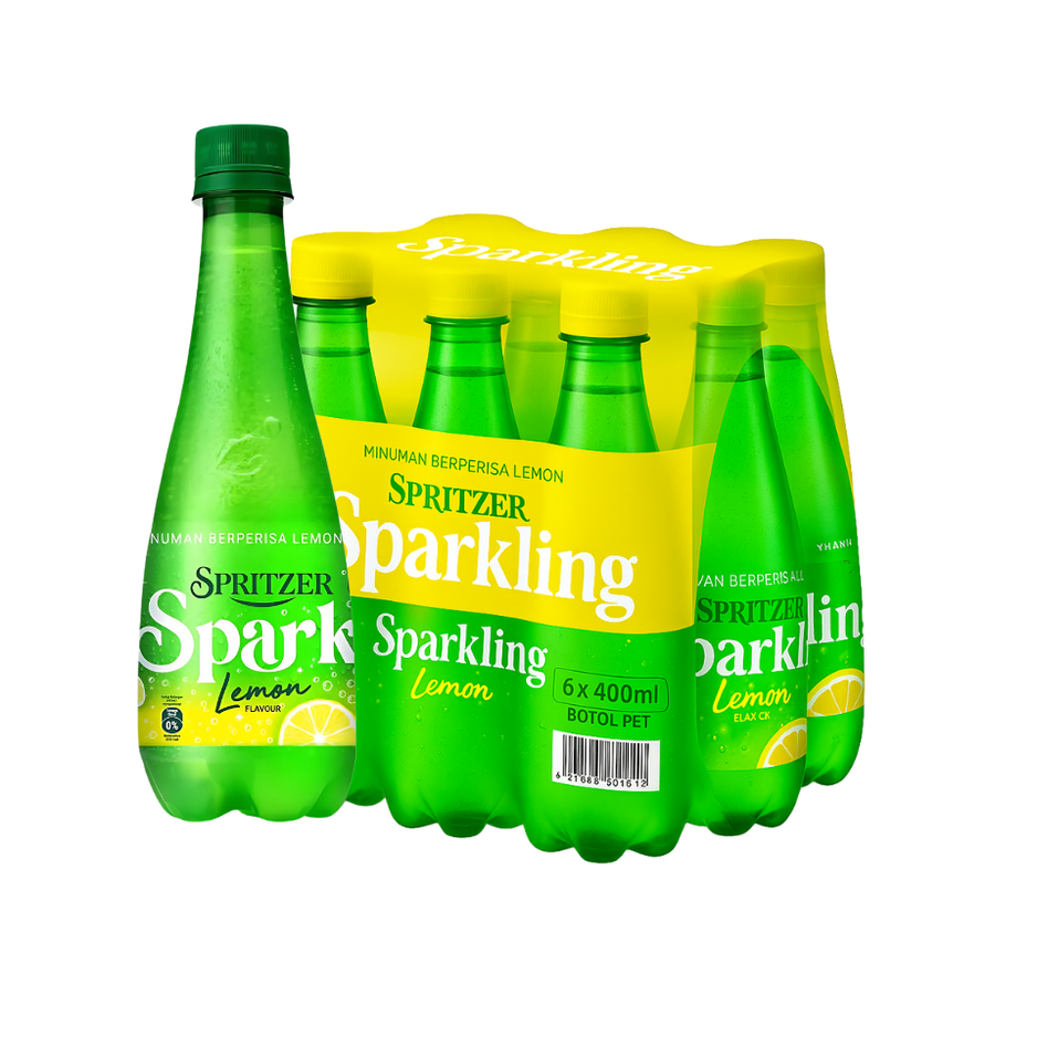 SPRITZER Sparkling Lemon Mineral Water 400ML X 24 (BOTTLE)