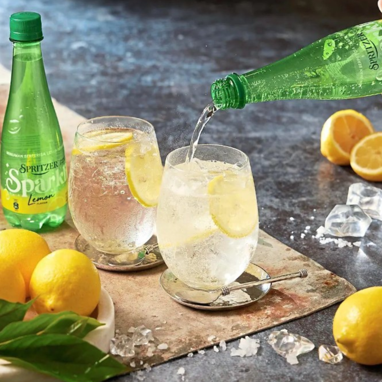 [SINGLE PACK] SPRITZER Sparkling Lemon Mineral Water 400ML X 6 (BOTTLE)