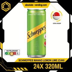 SCHWEPPES MANAO Lemon Lime Soda 320ML X 24 (CAN)