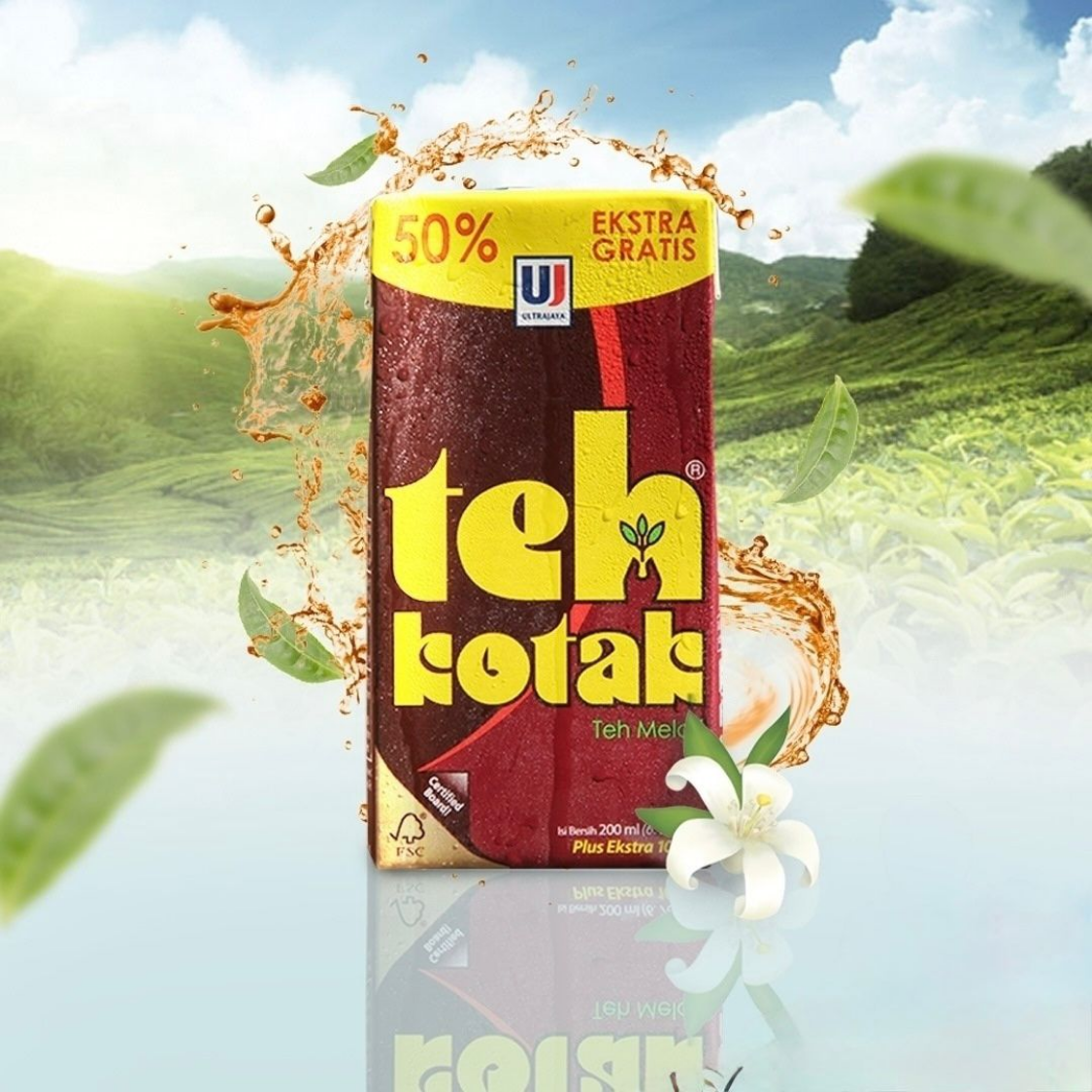 TEH KOTAK Jasmine Green Tea Original 300ML X 24 (TETRA)