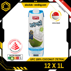 UFC Refresh 100% Coconut Water 1L X 12 (TETRA)