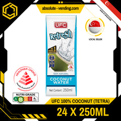UFC Refresh 100% Coconut Water 250ML X 24 (TETRA)