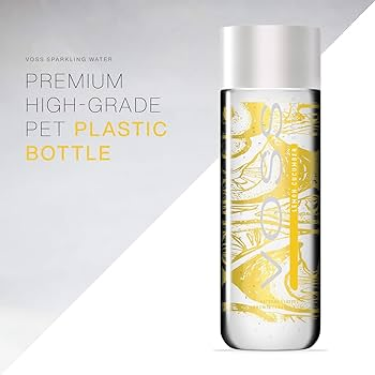 VOSS Cucumber & Lemon Natural Sparkling Water SUGAR FREE 375ML X 12 (GLASS)