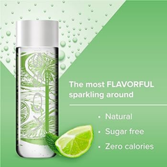 VOSS Lime & Mint Natural Sparkling Water SUGAR FREE 375ML X 12 (GLASS)