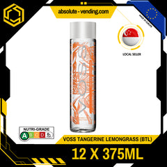VOSS Tangerine & Lemongrass Natural Sparkling Water SUGAR FREE 375ML X 12 (GLASS)